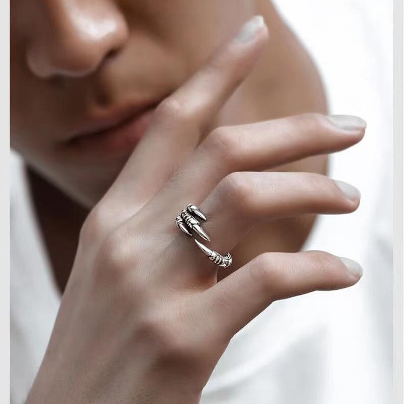 Chinese Style Dragon Claw Ring Retro Old Men'S And Women'S Domineering And Rich Personality Trend Index Finger Ring Jewelry Quality