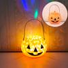 StarrySky PumpkinLantern, Halloween Children'S Pumpkin BucketLantern, Hand-Held Prop, Rotating Luminous Tape, Music Decoration.