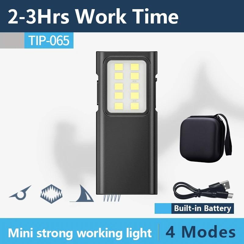 COB Flashlights 4 Lighting Modes Torch USB Rechargeable EDC Flashlight WIth Pen Clip Strobe for Fishing Camping Repair Torch