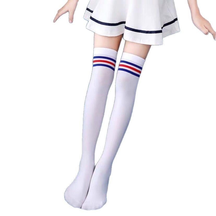 Children'S Stockings Velvet Girls' Stockings Knee Socks Summer Thin Children'S Long Socks Big Children'S Football Socks