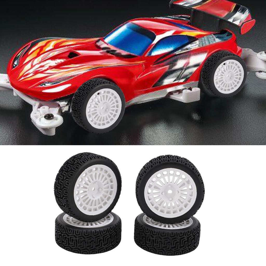 4PCS 1Celsius10 RC   Car Tires Replacement for    01 Xv02 Sturdy Plastic 70mm RC Car Maze Tire Wheel