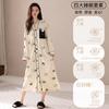 Pure Cotton Nightgown Women'S Spring And Autumn Cartoon Cute Long-Sleeved Long Pajamas Skirt Can Be Worn Outside Loungewear