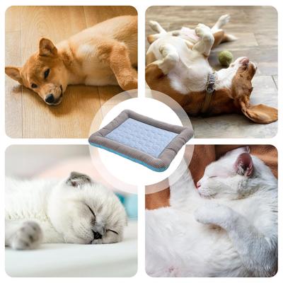 Kühlendes Bett für Katzen Eis Seide Waschbare Gekühlte Matte Abriebfest Hund Chill Schlafmatte für mittelgroße Katze Hamster Kaninchen