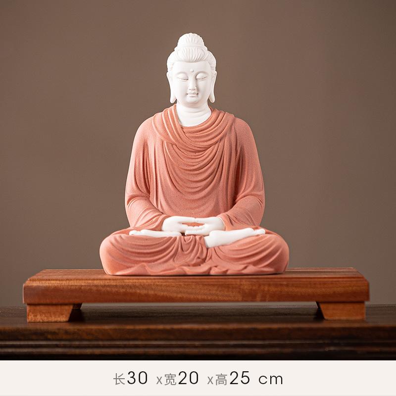 The Buddha statue of Sakyamuni and the Great Sun Buddha for home living room worship, office decoration, craft gifts and ornamen