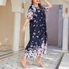 Plus Size V-Neck Short Sleeve Printed Pullover Dress - Spring/Summer Style