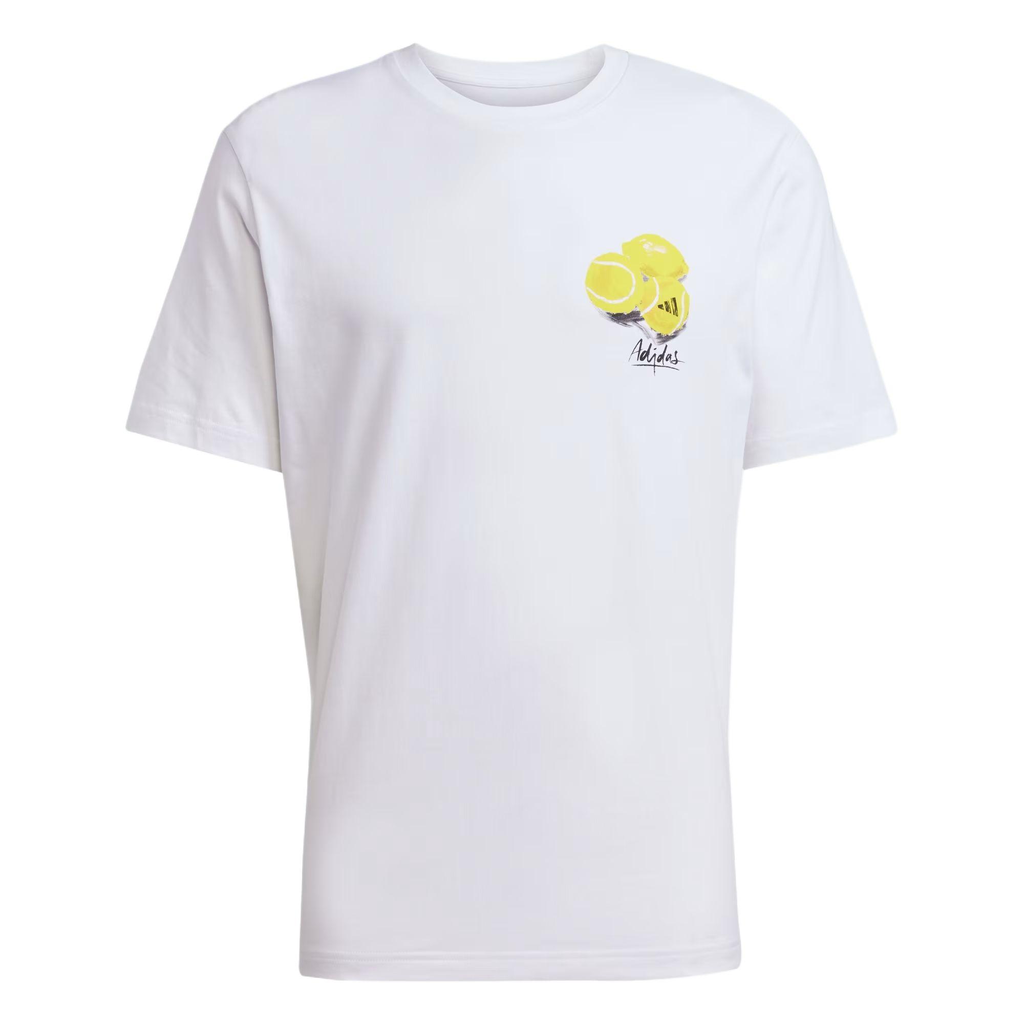 Adidas Free Shipping With AdiClub Lounge Still Life Lemons Graphic Tee JJ3959 L