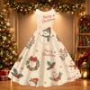 Women's Christmas Print Off-Shoulder Vintage Dress