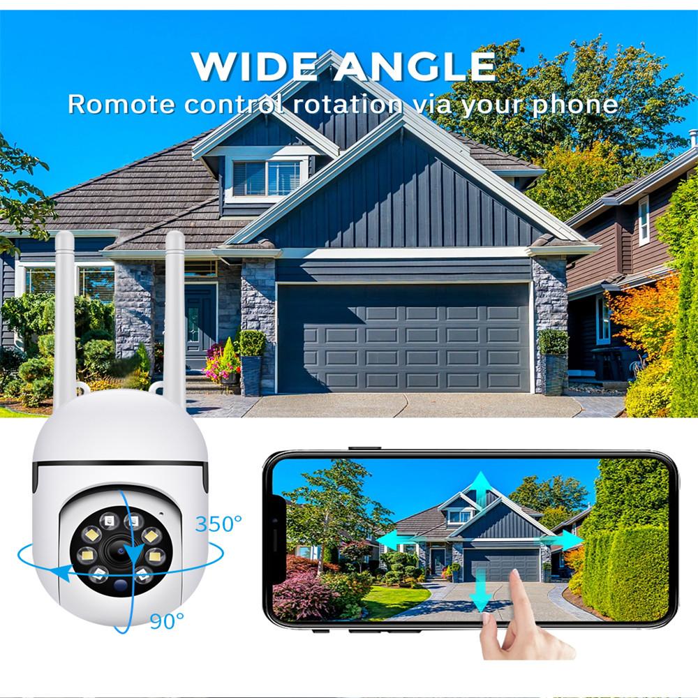 Wireless Security Camera Outdoor Home 360° Panoramic 2.4GHz WiFi 1080P Dome Cam