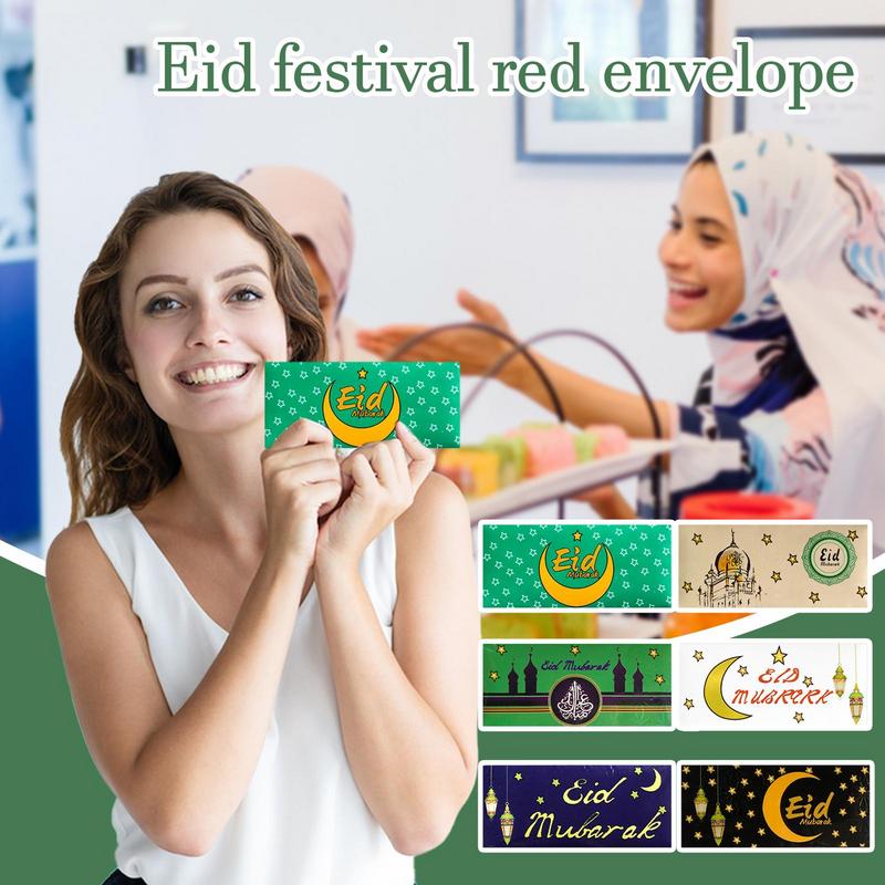 Eid Festival Red Envelope 6pcs Exquisite Eid Money Envelopes Bulk 7 X 3.2 Inch Festival Money Bag Red Packets Exquisite Lucky