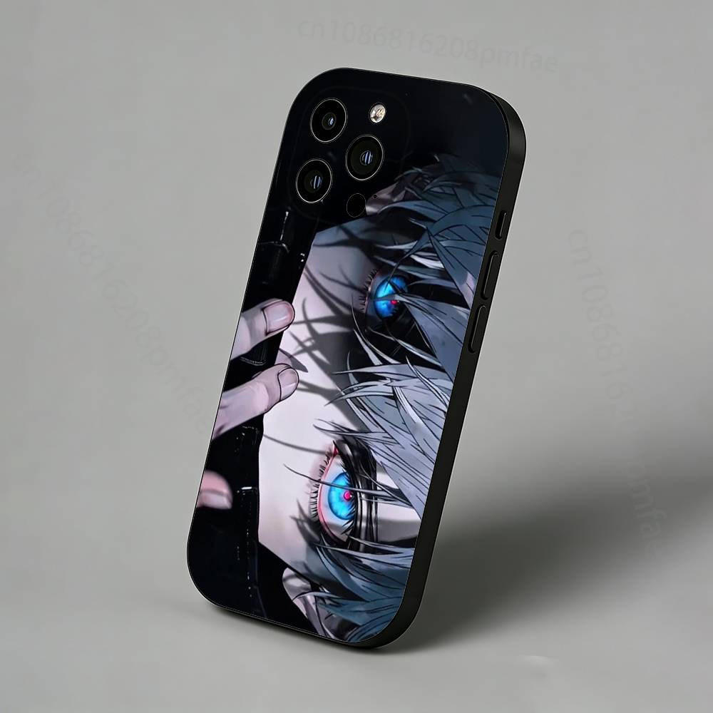 J-Jujutsu K-Kaisen G-Gojo Slim Back Phone Case for iPhone 16,15,14,13,12,11 Pro,Max,Plus,X,XS,XR,SE,Mini Protective Cover