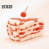 Small Animal Bedding Triangular Cake Hamster Bed, Plush Warm Hanging Hammock, Winter Cozy Cave Skin Friendly Fabric Nest Cage Accessory for