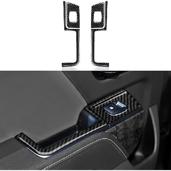 Car Carbon Fiber Decal Center Console Lower Panel Sticker Cover Interior Trim Decal For Chevrolet Silverado/GMC Sierra 1500 2500HD 3500HD 2014-2018