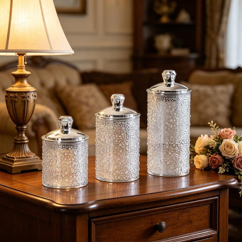3 Pieces Premium Sealed Food Canisters Perfect For Coffee Tea And Dry Goods Storage Transparent Organizers Jars