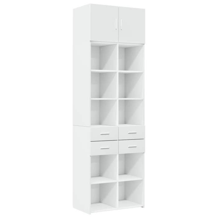 VidaXL Storage Cabinet White 70x42.5x225 Cm Engineered Wood, Bathroom Storage Cabinet, Unit of 3281336