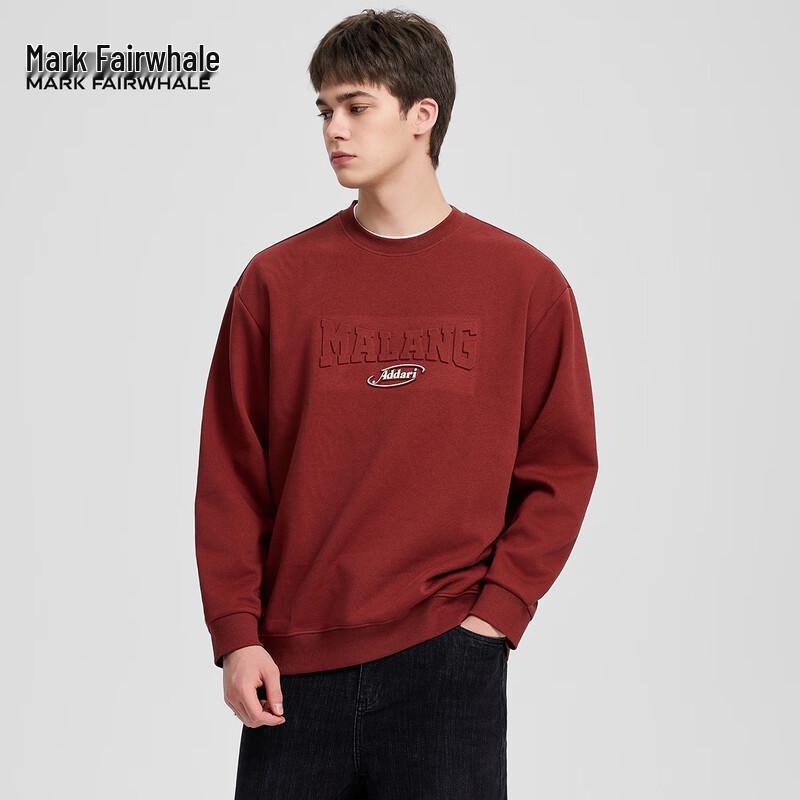 Mark Fairwhale Men's Letter Print Round Neck Sweatshirt