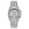 2021 Men's Full Diamond Quartz Watch with Steel Band and Rhinestone Dial