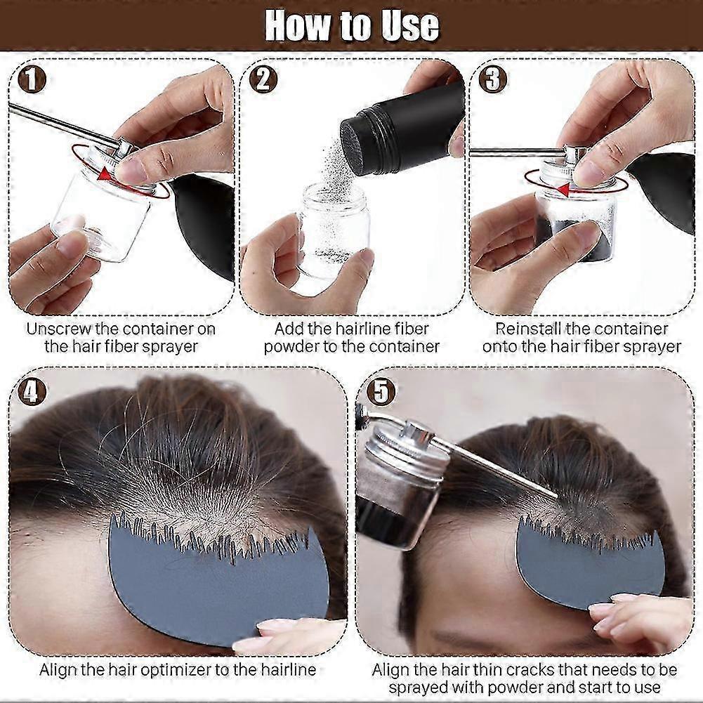 Haarfaser-Applikatorflasche mit Präzisionsoptimierer für verbesserte Haarlinienabdeckung weniger