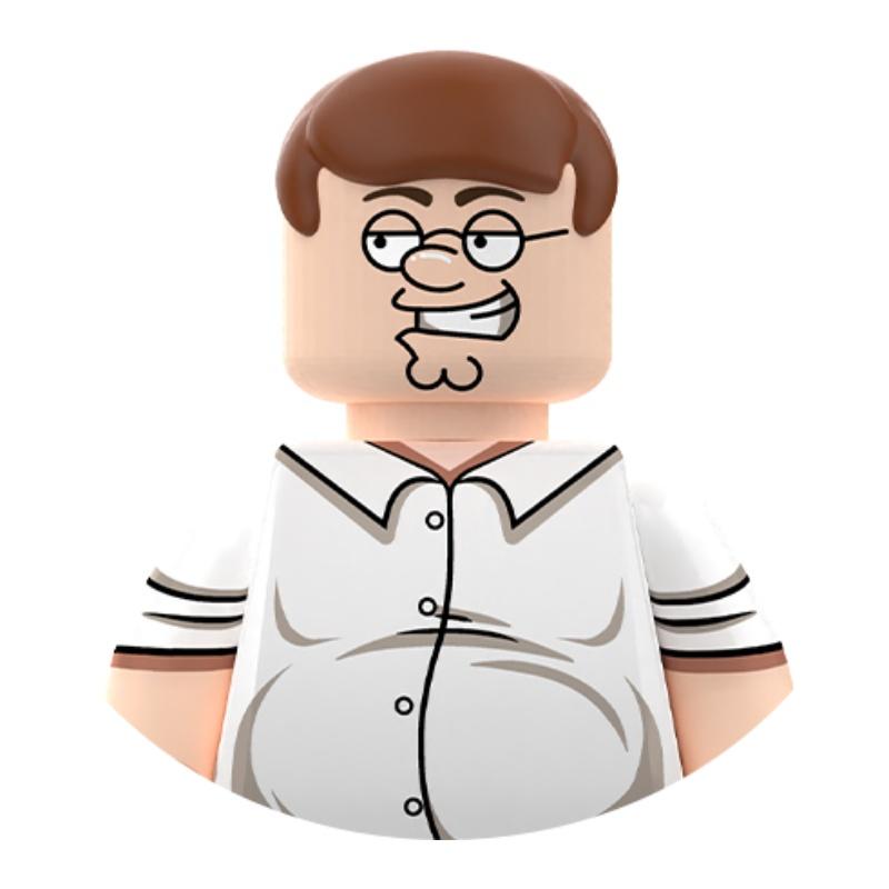 5pcs Anime Family Guys Peter action Figures Set with 5 Different Expressions Detailed Facial Features Classic Outfits