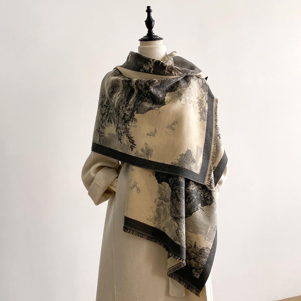 New Luxury Brand Cashmere Women Print Scarf Winter Warm Shawl and Wrap Bandana Pashmina Female Foulard Blanket Poncho Scarves
