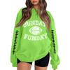 Unisex Lightweight Long Sleeve Neck Printed Pullover Sweatshirt