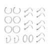 G23 ASTM F136 Titanium 20G Piercing Rings Nose Studs Earrings Septum Hoop Fashion Body Jewelry