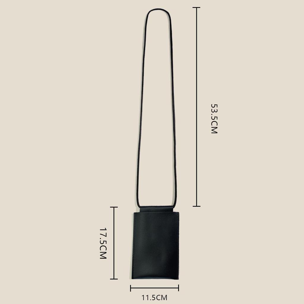 High-End Retro Lambskin Leather Phone and Glasses Pouch