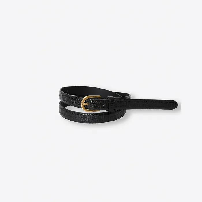 crocodile belt_black