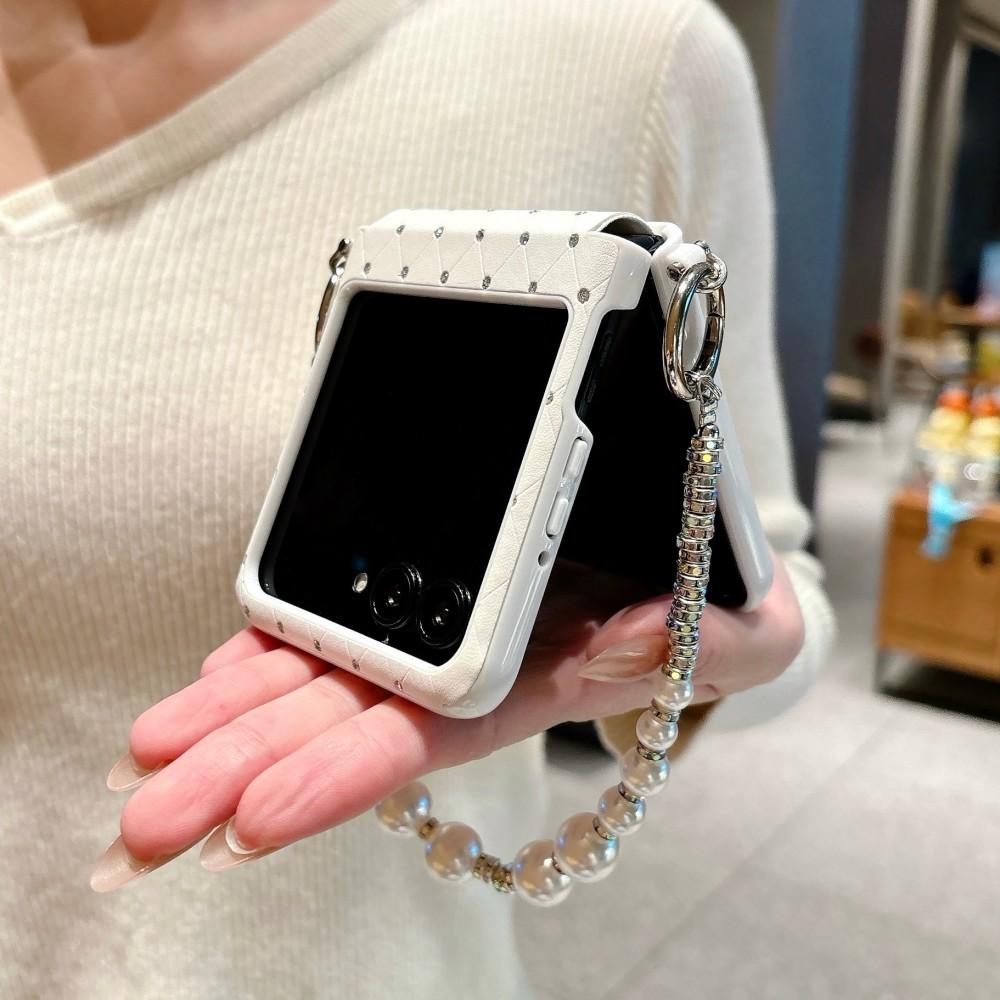 Funda de Teléfono Moda Diamante Estilo Pequeño Fragante Para Motorola Razr 50 60 70 Ultra 60Pro Evitar Pérdida Pulsera Proteger Cubierta Trasera