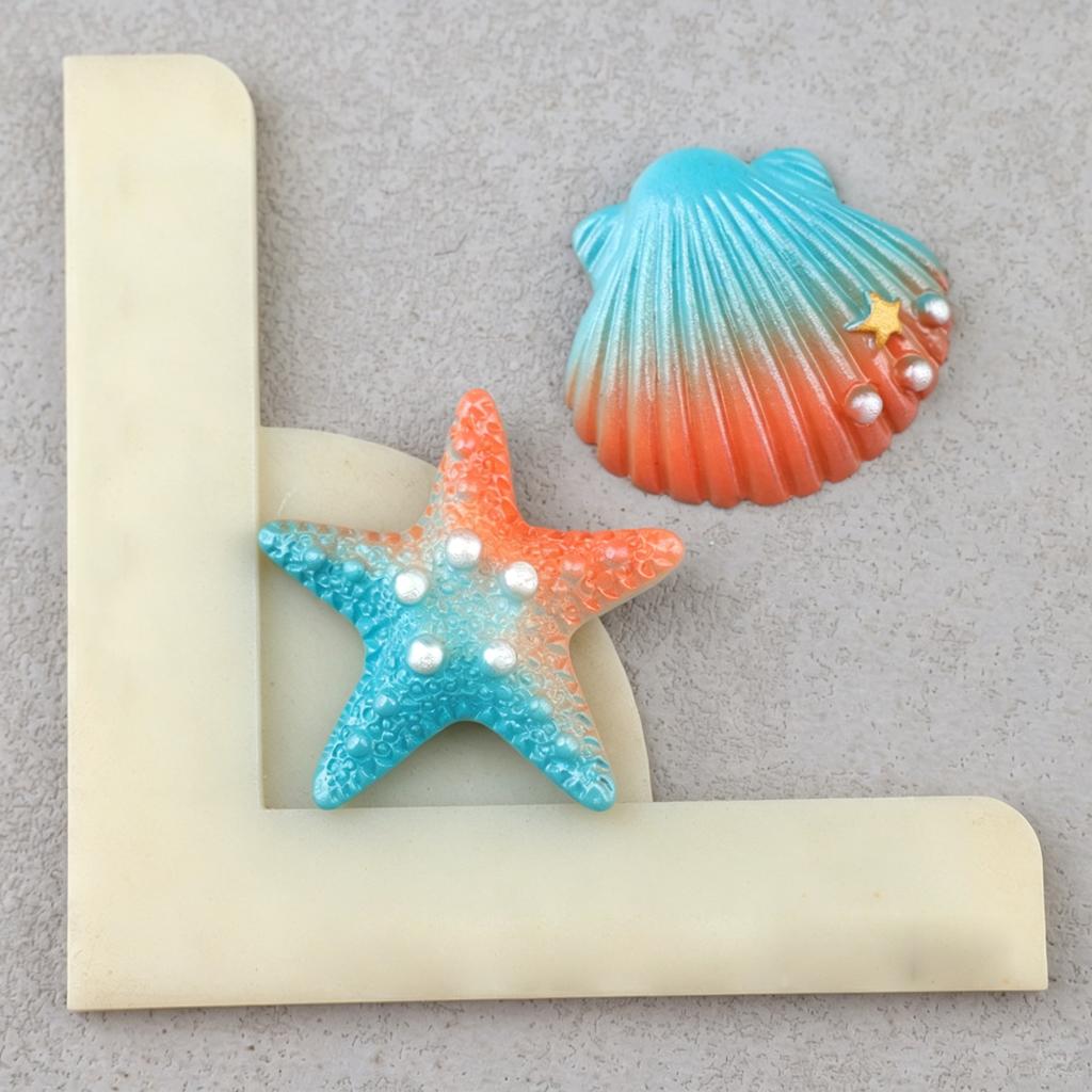 Gradient Shell Starfish Resin Charms Ocean Series DIY Hair Fridge Magnet Phone Case Shoe Buckle Craft Accessories