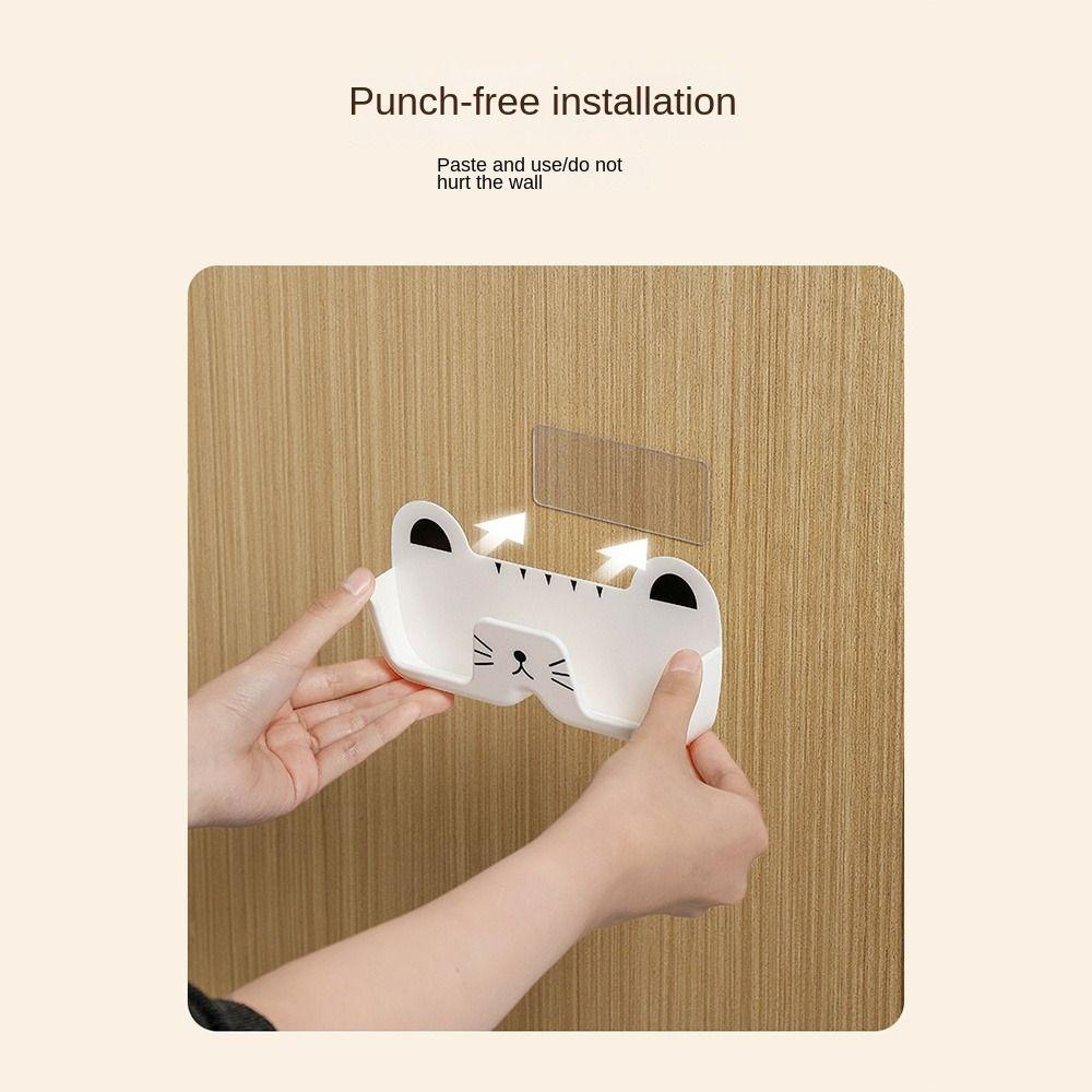 Cute Cat Sun-glasses Display Holder Wall Mounted Glasses Storage Rack  Desktop Bathroom Bedroom
