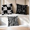 Black and White Abstract1  Pillow Covers Cartoon Sofa Decorative Home Doublesided Printing Short Plush Cute Cushion Cover