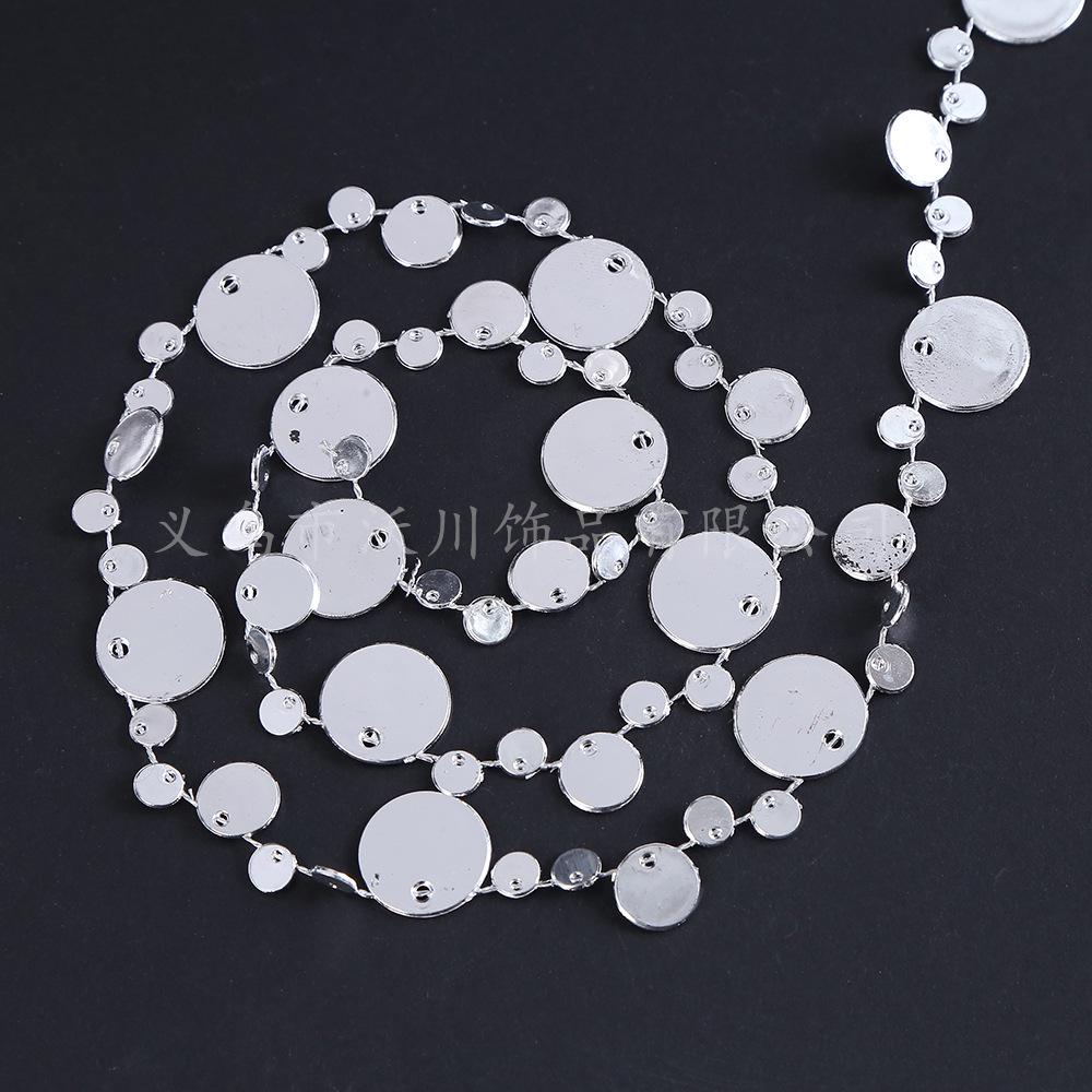 

Silver Electroplated Bead Chain Necklace with Crystal Tree Decoration for Weddings