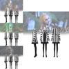 Beetlejuice 2 Cosplay Costume For Women Featuring Striking Black Polyester Blend Fabric