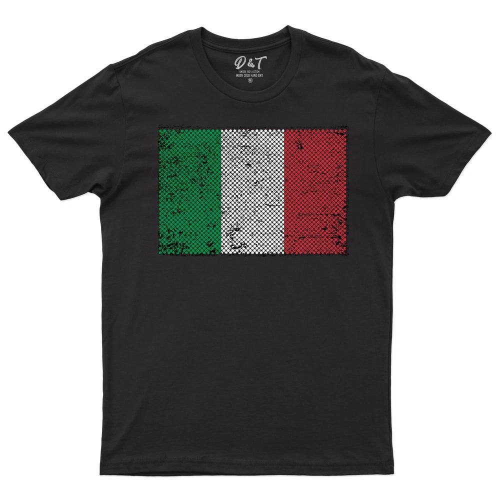 Flags TShirt Italy Flag Football Grunge Style Unisex Kids Top Tee S