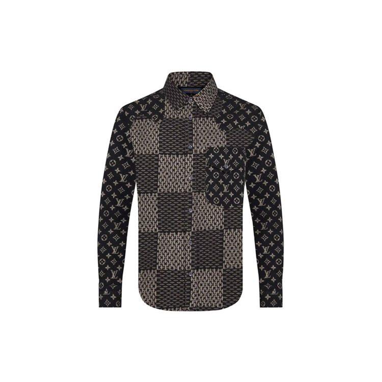 LOUIS VUITTON X Nigo Mngm Waves Giant Damier Flannel Shirt 1A7YGE