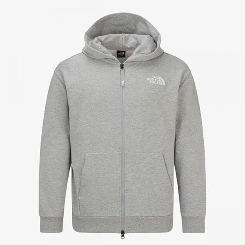 The North Face Men S Core Hooded Zip Up Melange Grey Nj5jr50a MELANGE GREY/090