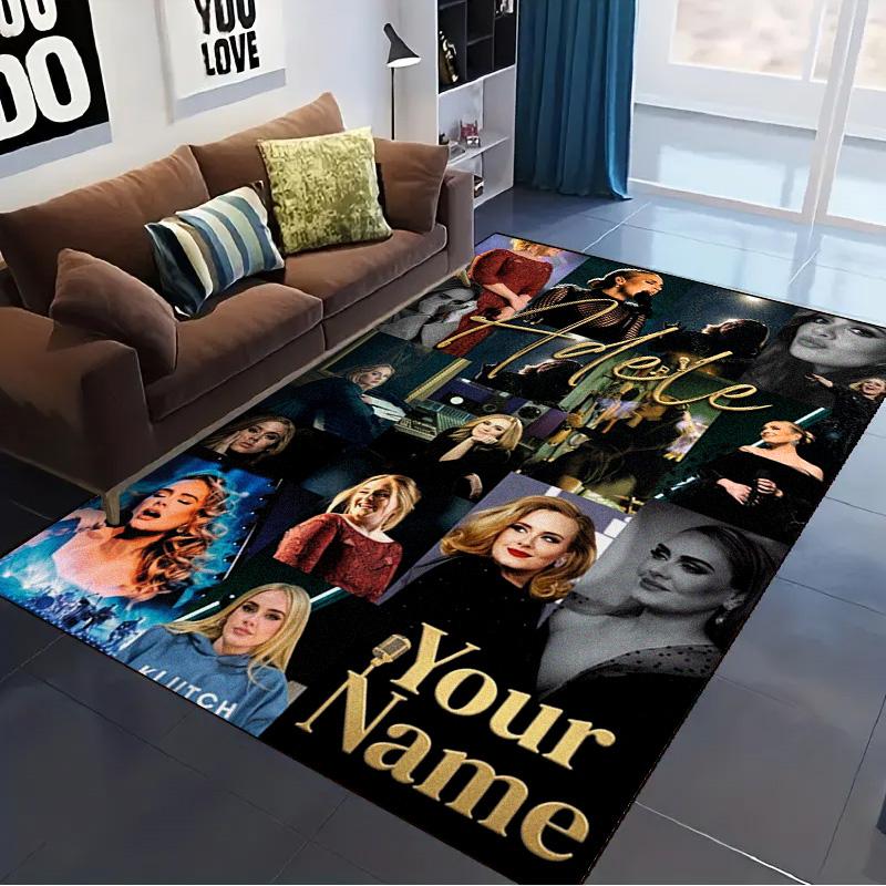 Name Custom Adele Carpet Rug for Living Room Bedroom Home Sofa Decoration,Kids Play Non-slip Floor Mat