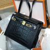 2026 spring and summer new crocodile pattern   dance bag versatile single shoulder diagonal span women's bag backpack cowhide multi-purpose bag