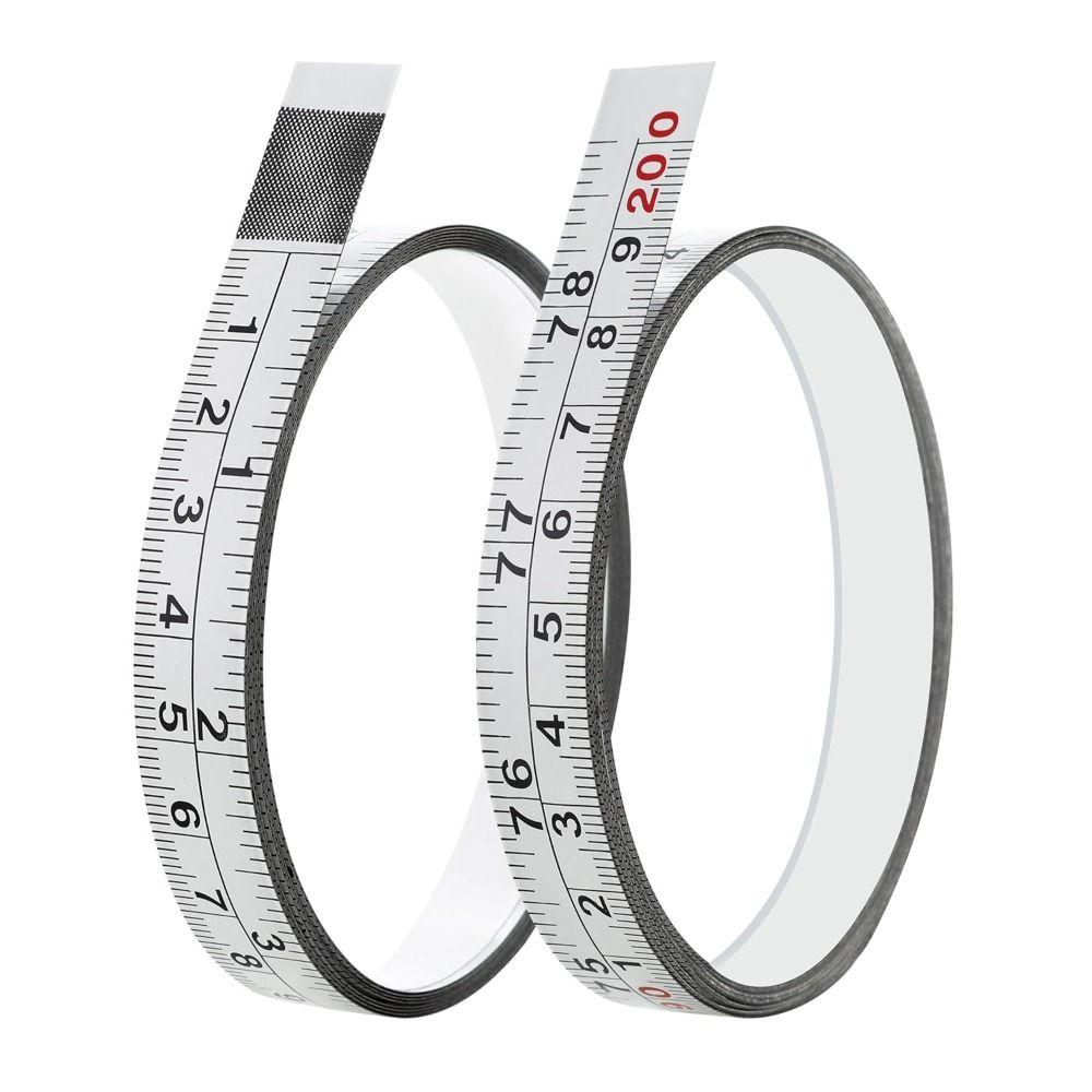Self-Adhesive Metal Tape Measure Imperial and Metric Scales Left-Right Reading Ruler  Woodworking