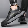 Herrskor Designade Sneakers Nya Högkvalitativa Läder Flats Bekväma Casual Utomhusskor Skateboardskor Herr Casual Skor