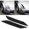 Aramox Car Headlight Eyebrows, 2Pcs Car Headlight Eyelids Cover Trim, Fit for 350Z Z33 2003‑2009, Car Headlamp Eyebrow Decal Trim Decoration