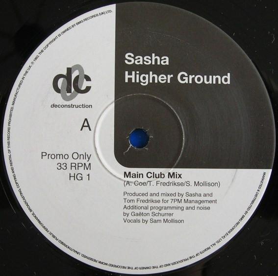 12inch Record SASHA Higher Ground HG1 Deconstruction 1993 UK Dance Electronica Used