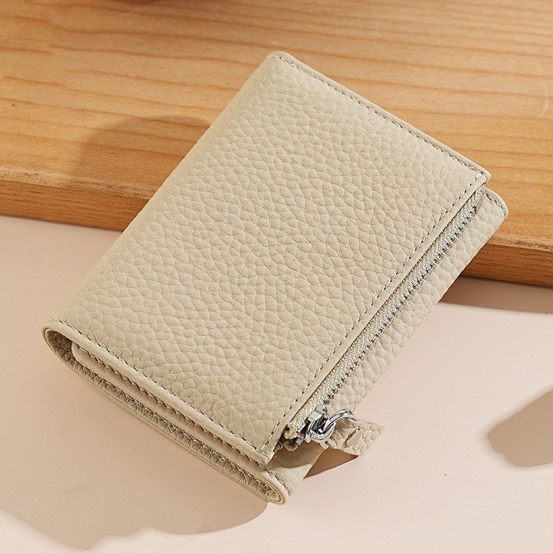 RFID Blocking Trifold Wallet Men Women Anti Theft PU Leather Short Wallet Large Capacity Card Holder Zipper Coin Purse
