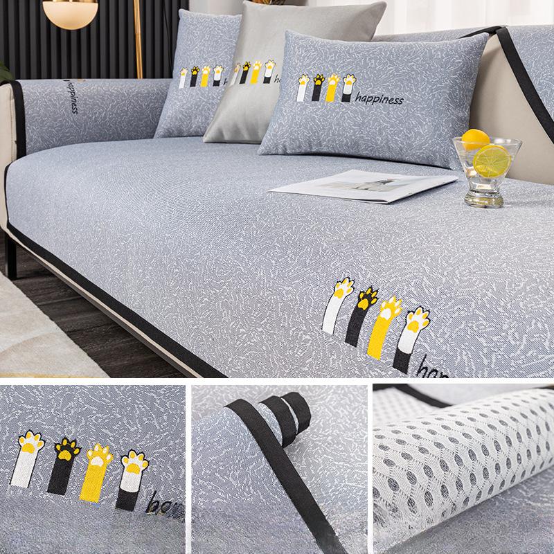 

Коврик для диванной подушки, нескользящая летняя летняя подушка, ледяной шелк, подушка для сиденья, чехол для дивана, гостиная 70*70cm