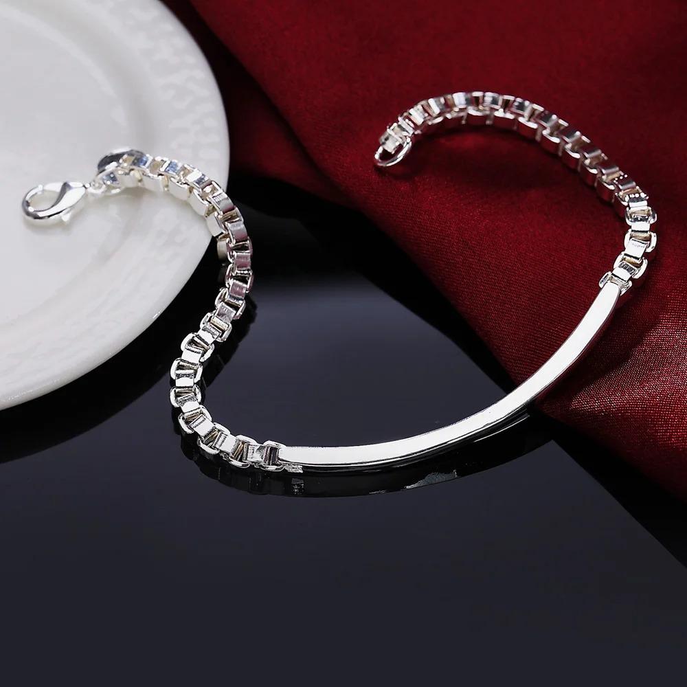 925 Silver Twisted Rope Bracelet 4MM Unisex Chain Fashion Jewelry for Women Men High Quality Durable