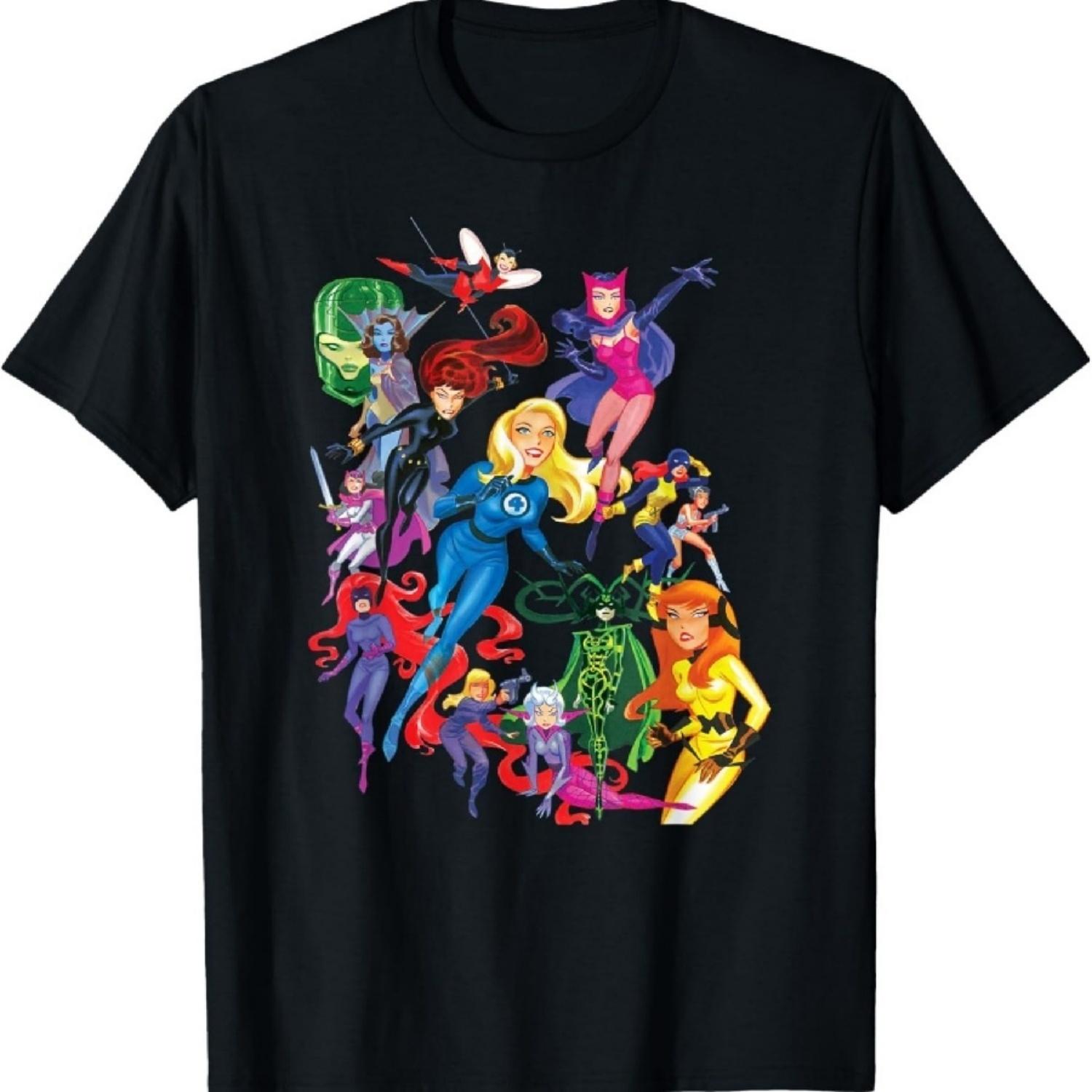 Женская футболка с супергероинями Marvel XXXXXL разноцветный