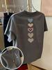 Fashion Unisexs Unisexs Tshirt With Heart Print Doublesided Love Design Round Neck Casual Top Summer New Fall Casual Attire