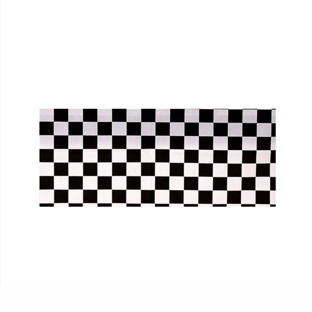 Black and White Checkered DisposableTablecloth Plastic Table Decorative Cloth  Birthday Party