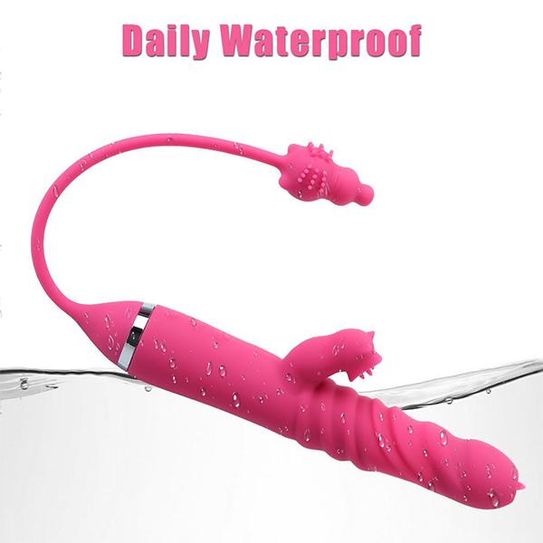 3 Modes Telescopic Dildo G -Spot Massage 10 Frequency Sex Toy for Women Tongue Licking Vibrator Vagina Clitoral Stimulator