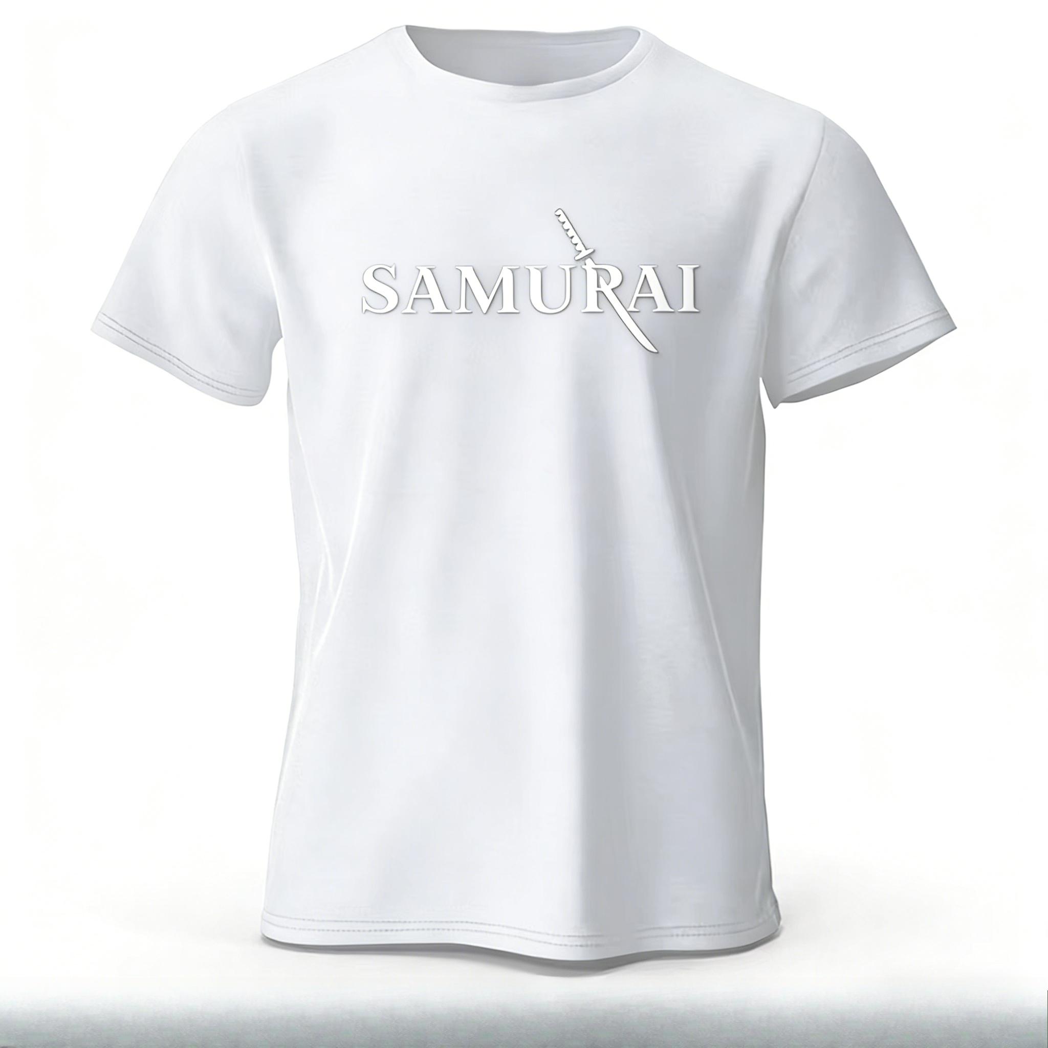 

Samurai Sword Sharp Printed Mens TShirt 100 Cotton Oversized Martial Arts Fashion Graphic Tees for Women Tops Tees Streetwear M